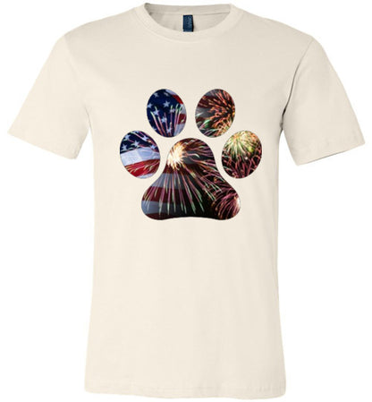 Patriotic Paw Adult Unisex Canvas T-Shirt