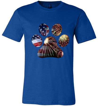 Patriotic Paw Adult Unisex Canvas T-Shirt