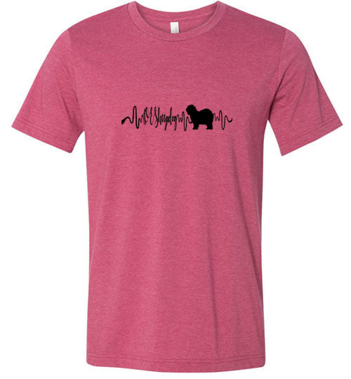 OES Heartbeat Unisex Short Sleeve Shirt Black - WagALotBowWow