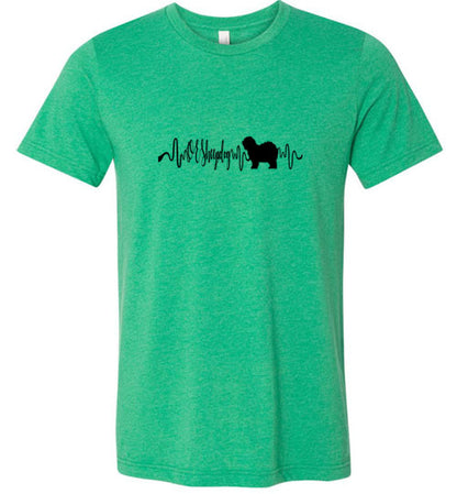 OES Heartbeat Unisex Short Sleeve Shirt Black - WagALotBowWow
