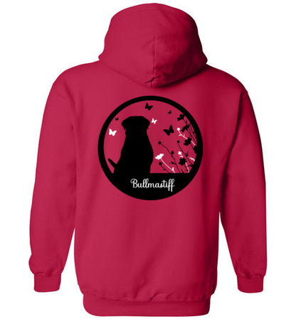 Bullmastiff Flowers Gildan Heavy Blend Hoodie S,M,L,XL