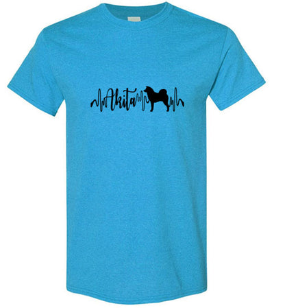 Japanese Akita Heartbeat Gildan Short Sleeve T-Shirt Unisex