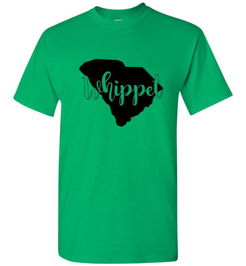 SC Whippet Gildan SS Unisex Adult & Youth Unisex TShirt Black Print - WagALotBowWow
