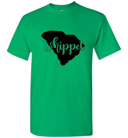 SC Whippet Gildan SS Unisex Adult & Youth Unisex TShirt Black Print - WagALotBowWow