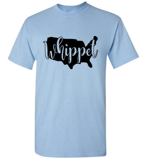 USA Whippet Gildan SS Unisex Adult & Youth Unisex TShirt Black Print