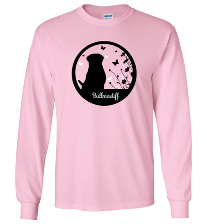 Bullmastiff Flowers Long Sleeve 2XL,3XL,4XL,5XL