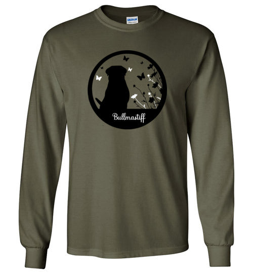Bullmastiff Flowers Long Sleeve S,M,L,XL