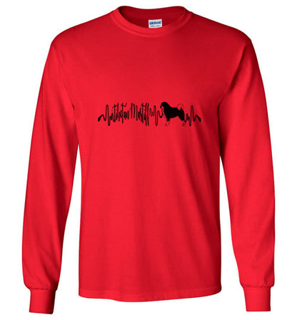 Tibetan Mastiff Heartbeat Unisex Long Sleeve T-Shirt