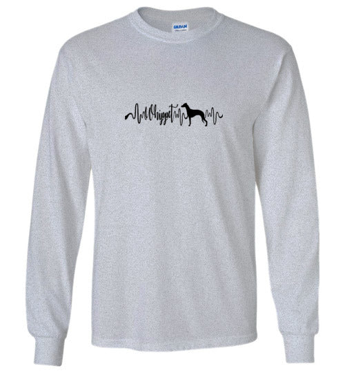 Whippet Heartbeat Long Sleeve & Hoodie Unisex - WagALotBowWow