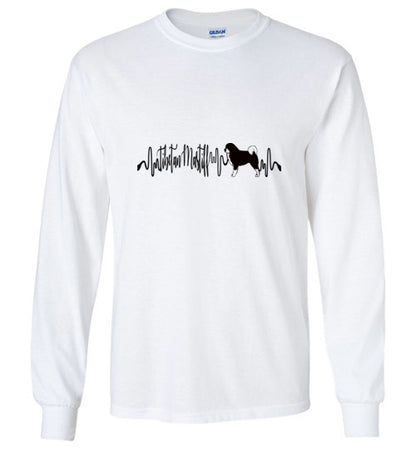 Tibetan Mastiff Heartbeat Unisex Long Sleeve T-Shirt
