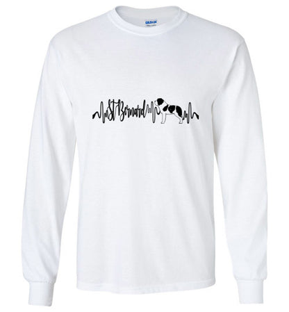 St. Bernard Heartbeat Unisex Long Sleeve T-Shirt