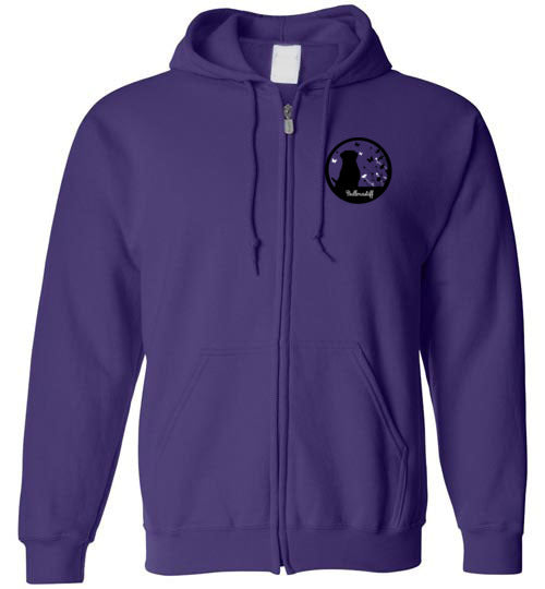 Bullmastiff Flowers Gildan Zip Hoodie S,M,L,XL