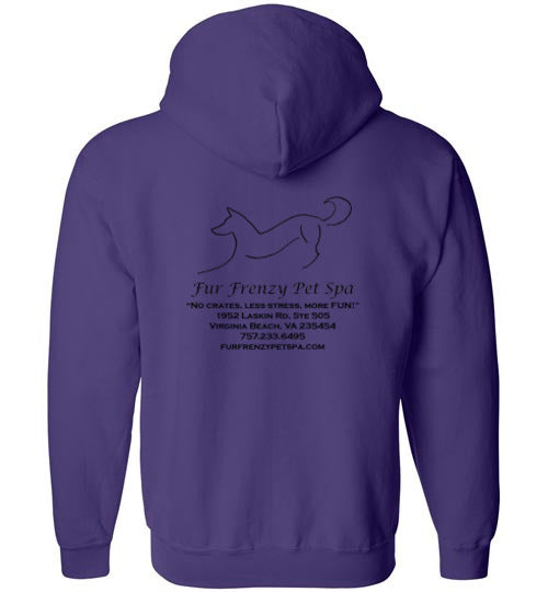 Fur Frenzy Pet Spa Unisex Gildan Zip Hoodie