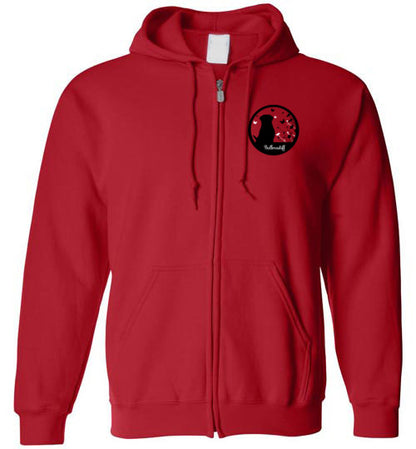 Bullmastiff Flowers Gildan Zip Hoodie S,M,L,XL