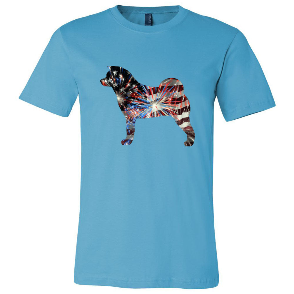 Patriotic Akita Unisex Short Sleeve Jersey Tee