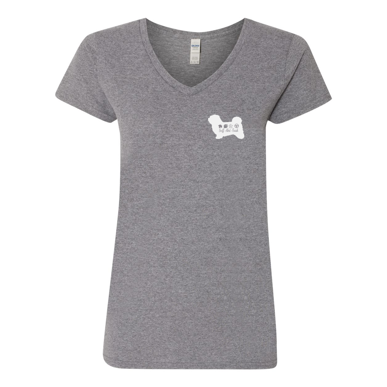 Havanese Scent F/B Women's V-Neck T-Shirt