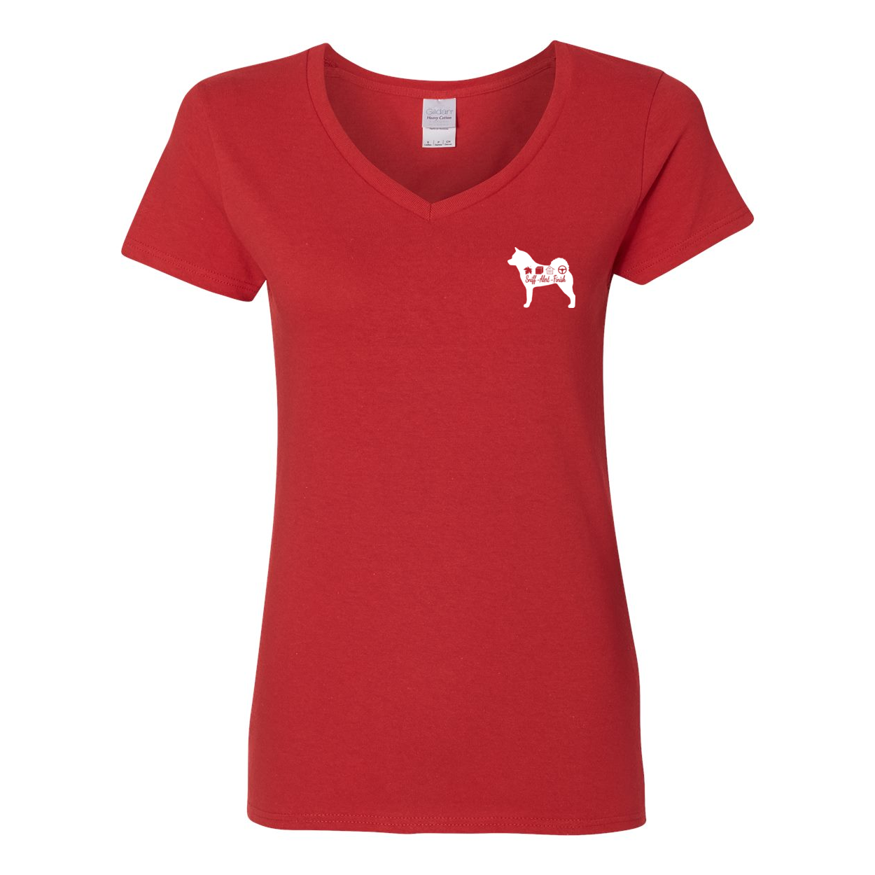 Akita Scent F/B Women's V-Neck T-Shirt