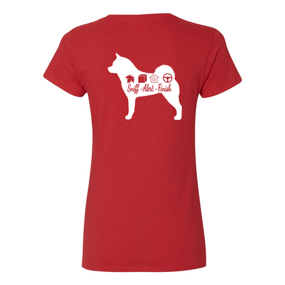 Akita Scent F/B Women's V-Neck T-Shirt