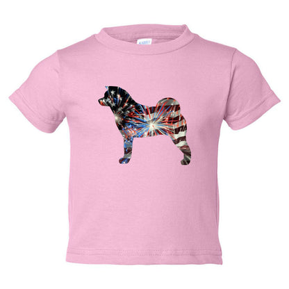 Patriotic Akita Rabbit Skins Unisex Toddler Cotton Jersey Tee