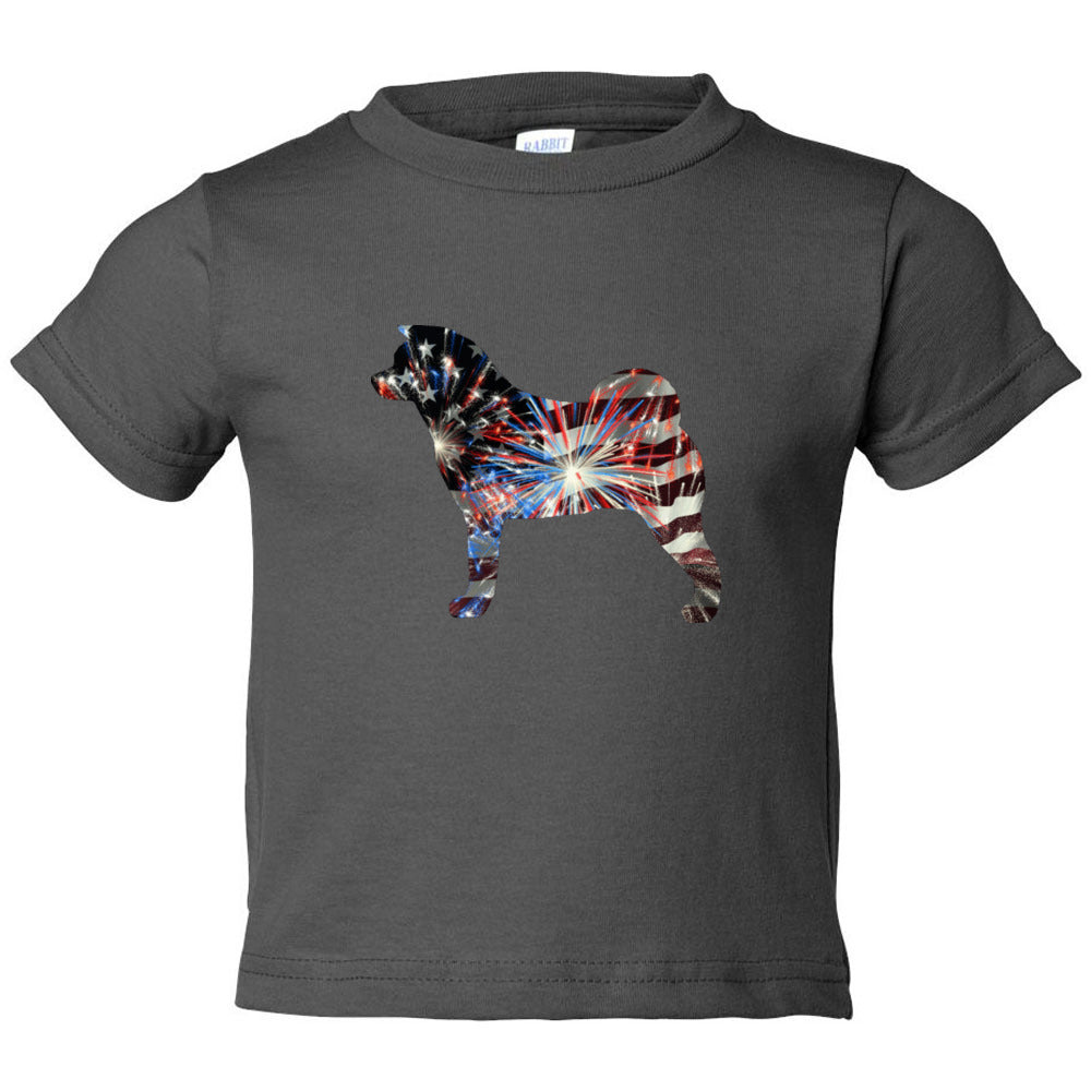 Patriotic Akita Rabbit Skins Unisex Toddler Cotton Jersey Tee