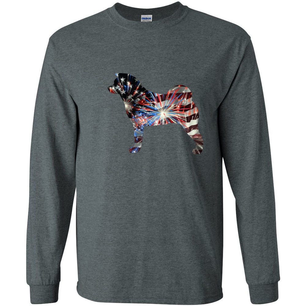 Patriotic Akita Gildan Unisex Ultra Cotton Long Sleeve T-Shirt