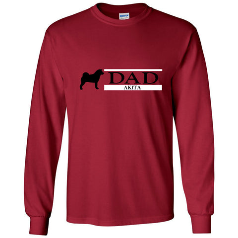 Akita Dad Black Ultra Cotton Long Sleeve T-Shirt