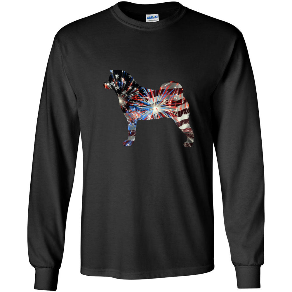 Patriotic Akita Gildan Unisex Ultra Cotton Long Sleeve T-Shirt