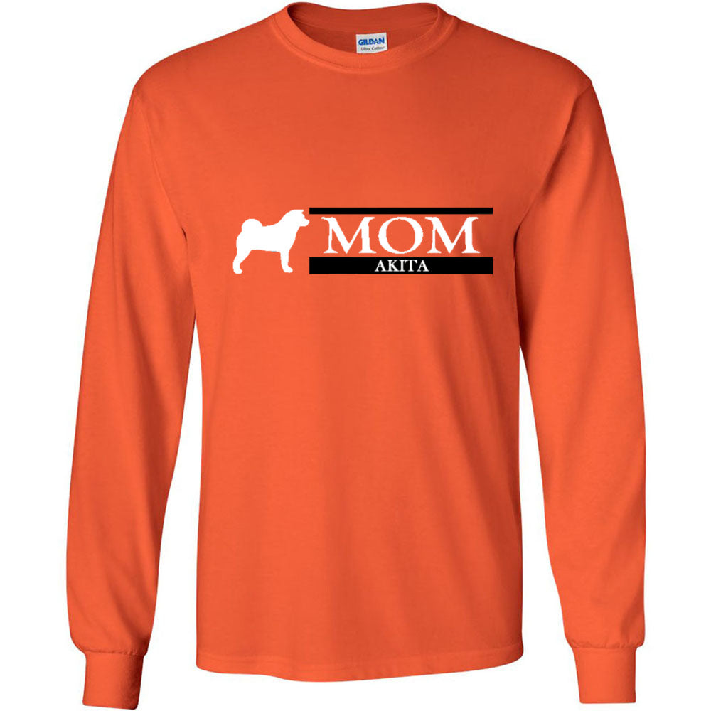 Akita Mom White Ultra Cotton Long Sleeve T-Shirt