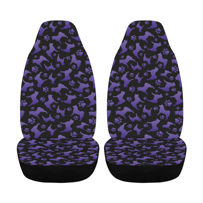 Akita Silhouette & Paw Car Seat Covers