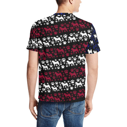 Akita Stars & Paws All Over Print T-Shirt