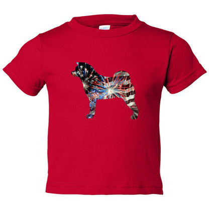 Patriotic Akita Rabbit Skins Unisex Toddler Cotton Jersey Tee