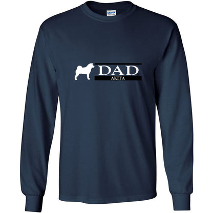 Akita Dad White Ultra Cotton Long Sleeve T-Shirt