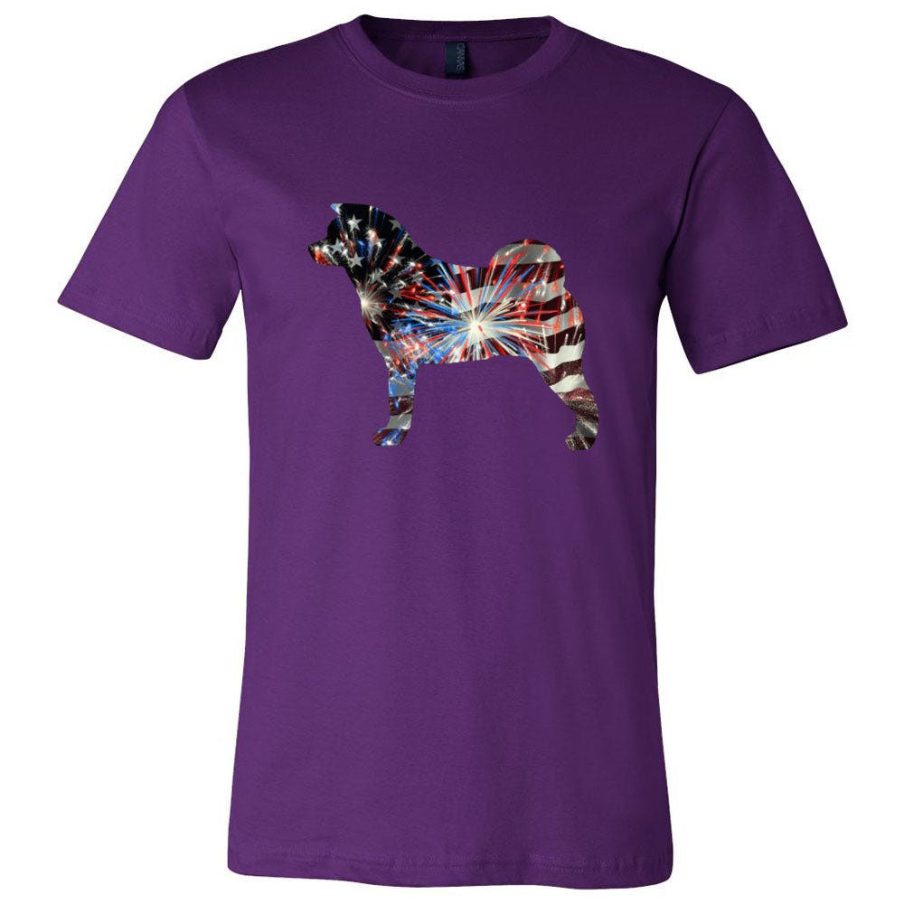 Patriotic Akita Unisex Short Sleeve Jersey Tee