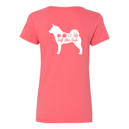 Akita Scent F/B Women's V-Neck T-Shirt