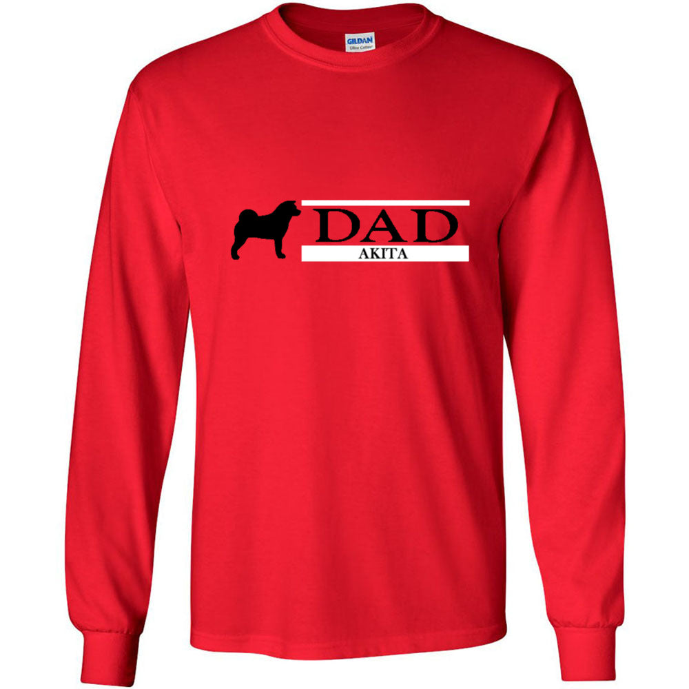 Akita Dad Black Ultra Cotton Long Sleeve T-Shirt