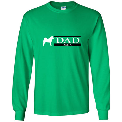 Akita Dad White Ultra Cotton Long Sleeve T-Shirt