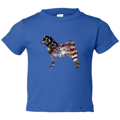 Patriotic Akita Rabbit Skins Unisex Toddler Cotton Jersey Tee