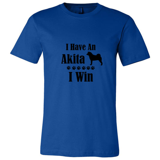 Have Akita I Win Unisex Short Sleeve Jersey Tee