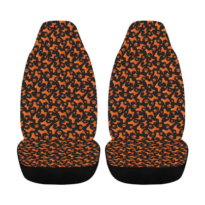 Akita Silhouette & Paw Car Seat Covers