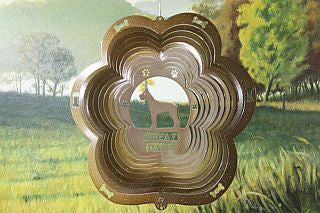 12"Dog Breed Wind Spinner - Copper