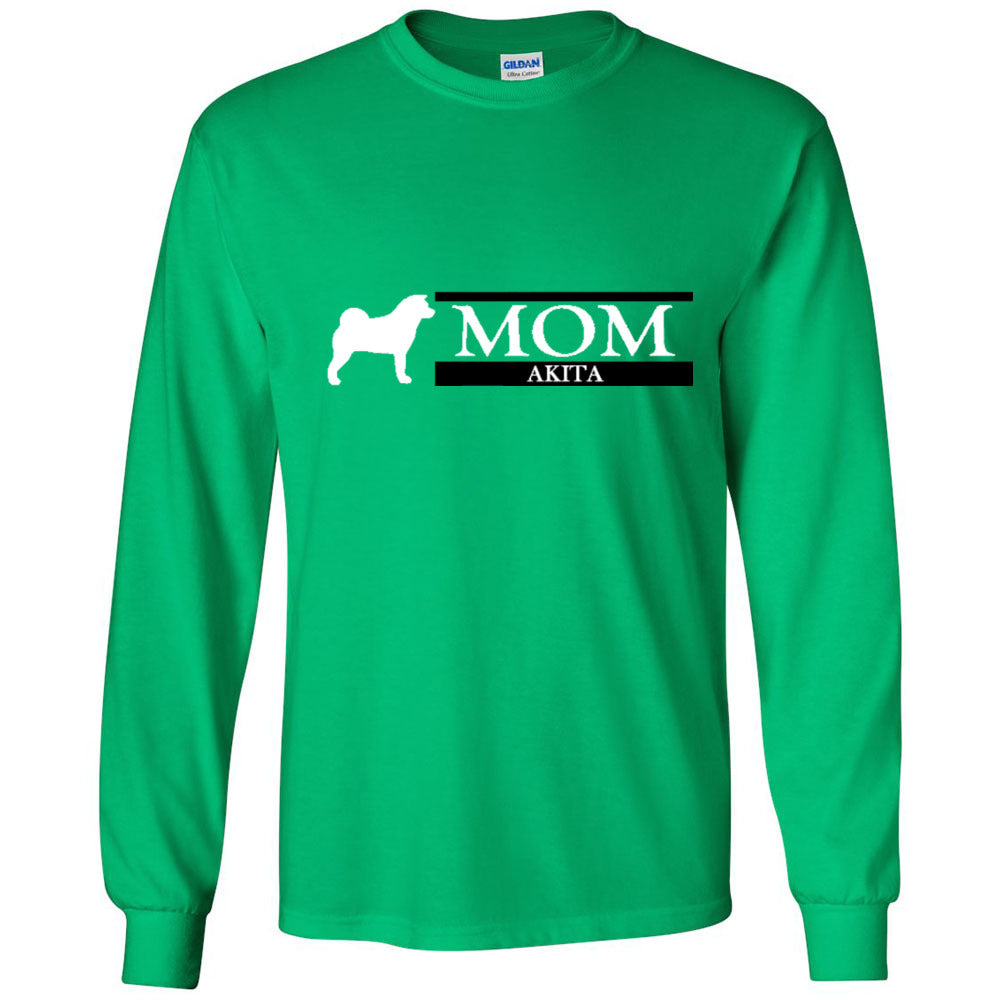 Akita Mom White Ultra Cotton Long Sleeve T-Shirt