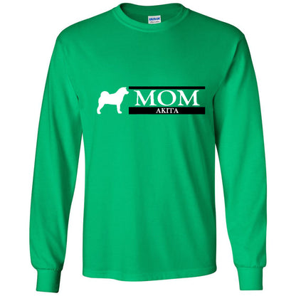 Akita Mom White Ultra Cotton Long Sleeve T-Shirt