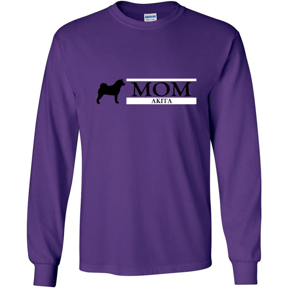 Akita Mom Black Ultra Cotton Long Sleeve T-Shirt