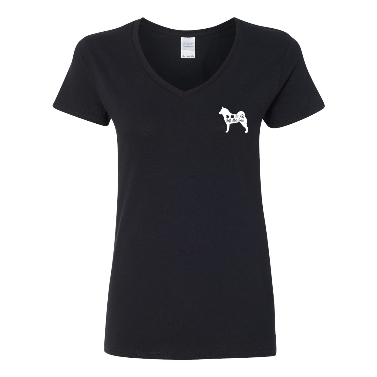 Akita Scent F/B Women's V-Neck T-Shirt