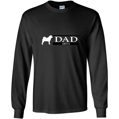 Akita Dad White Ultra Cotton Long Sleeve T-Shirt