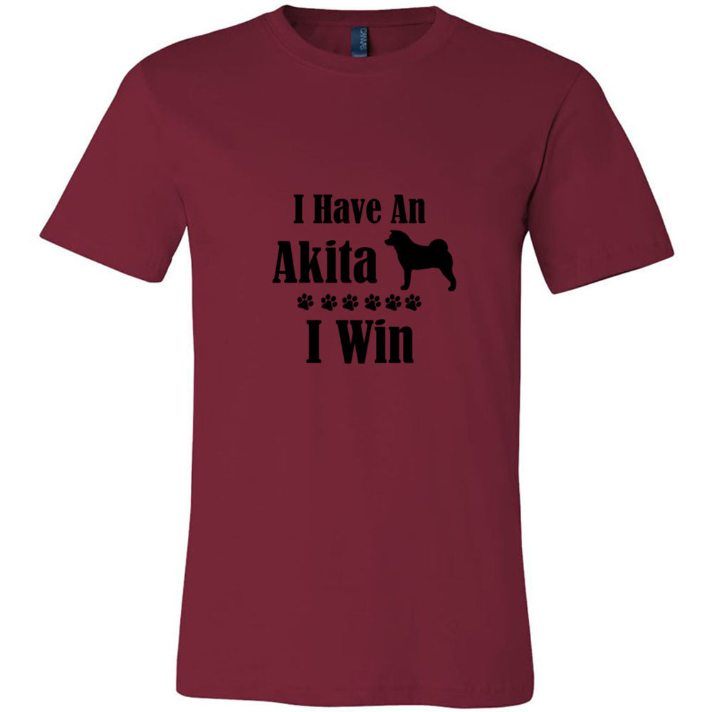 Have Akita I Win Unisex Short Sleeve Jersey Tee