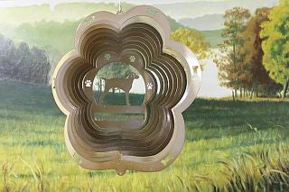 12"Dog Breed Wind Spinner - Copper