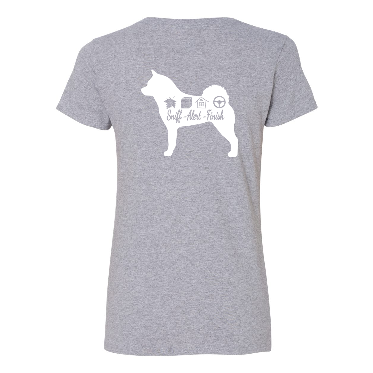 Akita Scent F/B Women's V-Neck T-Shirt