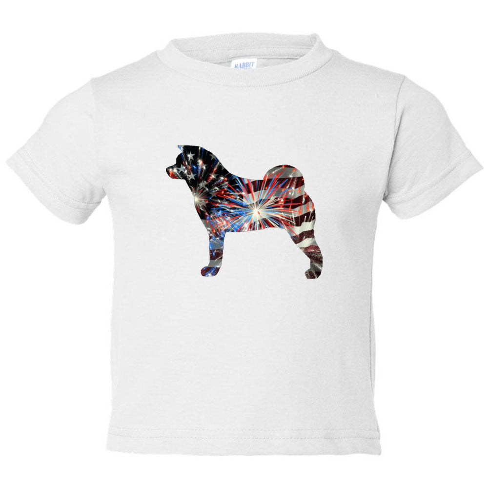 Patriotic Akita Rabbit Skins Unisex Toddler Cotton Jersey Tee