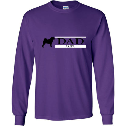 Akita Dad Black Ultra Cotton Long Sleeve T-Shirt